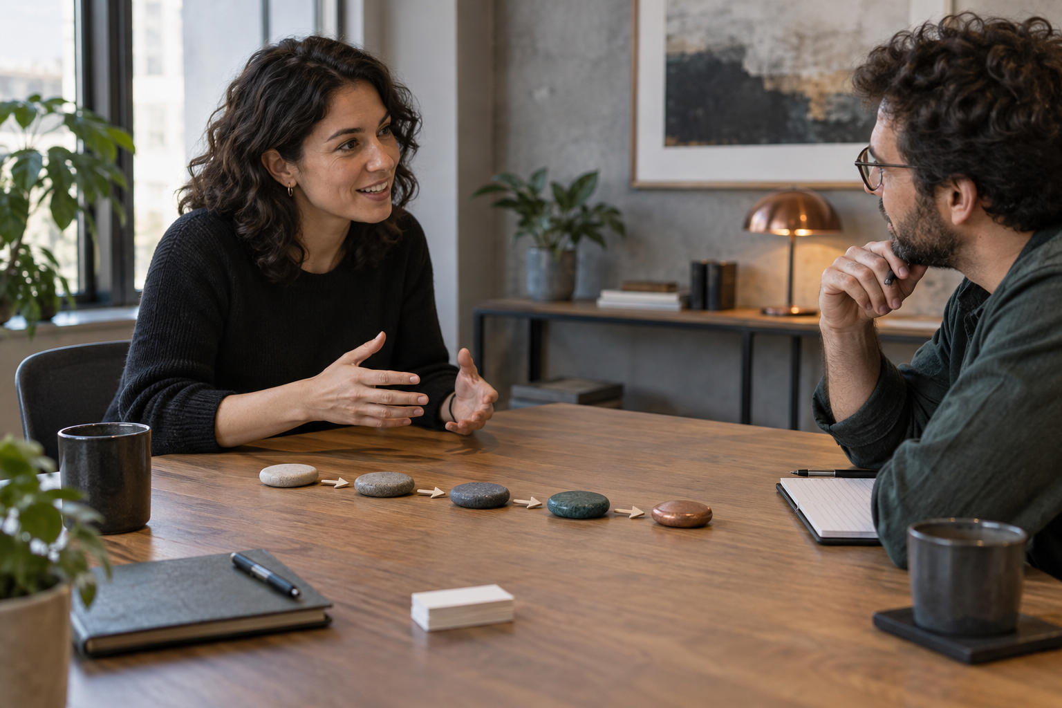 A prepared candidate and interviewer discussing a short, clear path from onboarding to measurable contribution.